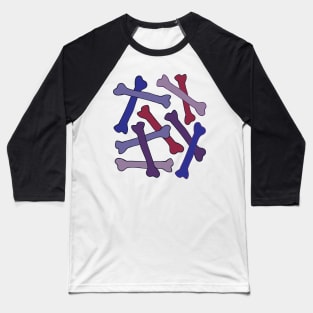 BUNCH OF BONES Purple Red Blue from my Cabinet of Curiosities - UnBlink Studio by Jackie Tahara Baseball T-Shirt